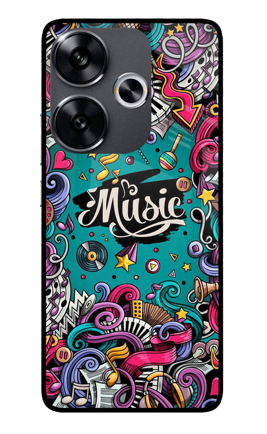 Music Graffiti Poco F6 5G Glass Case