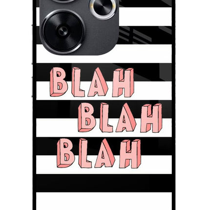 Blah Blah Blah Poco F6 5G Glass Case
