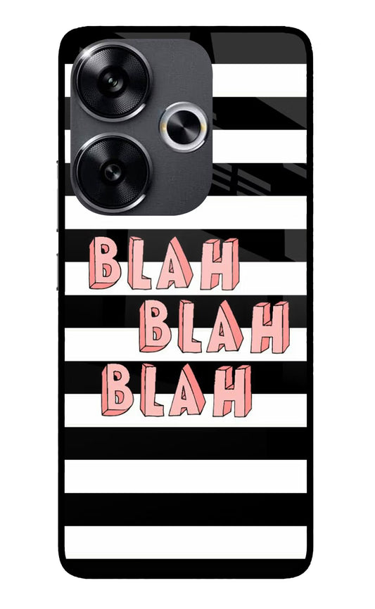 Blah Blah Blah Poco F6 5G Glass Case