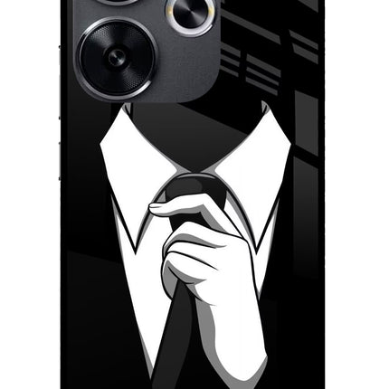 Black Tie Poco F6 5G Glass Case