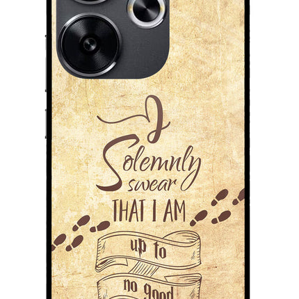 I Solemnly swear that i up to no good Poco F6 5G Glass Case