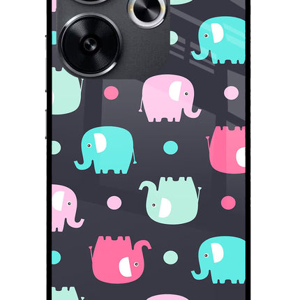 Elephants Poco F6 5G Glass Case