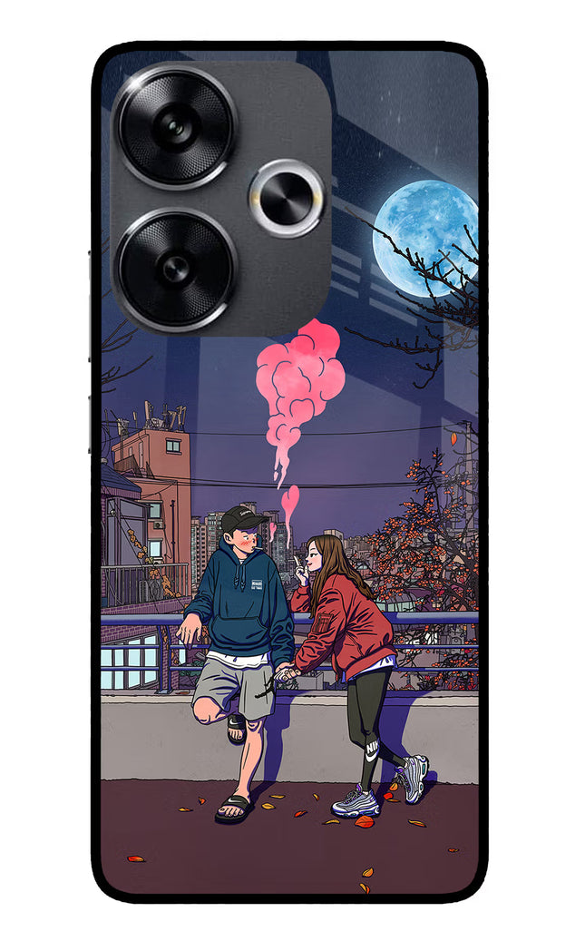 Chilling Couple Poco F6 5G Glass Case