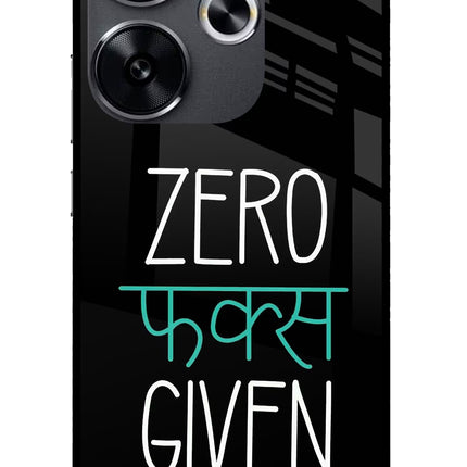 Zero Fucks Given Poco F6 5G Glass Case