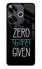 Zero Fucks Given Poco F6 5G Glass Case