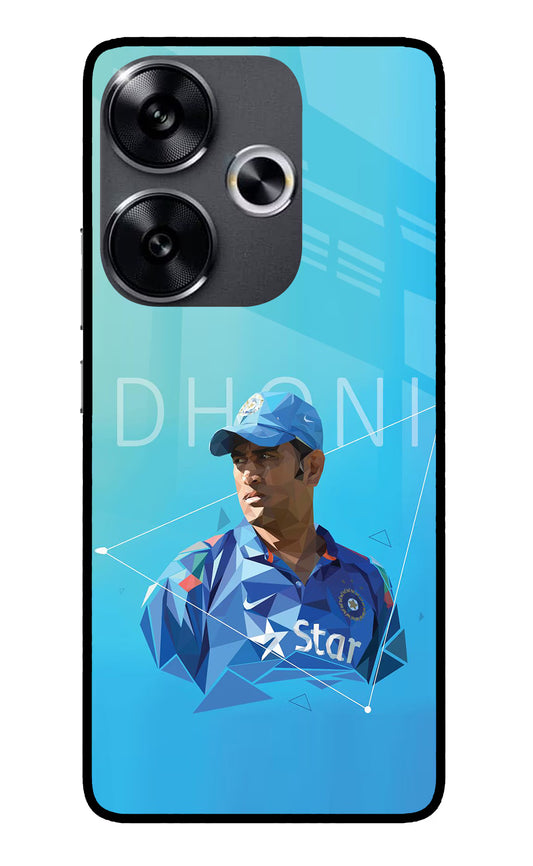 Dhoni Artwork Poco F6 5G Glass Case
