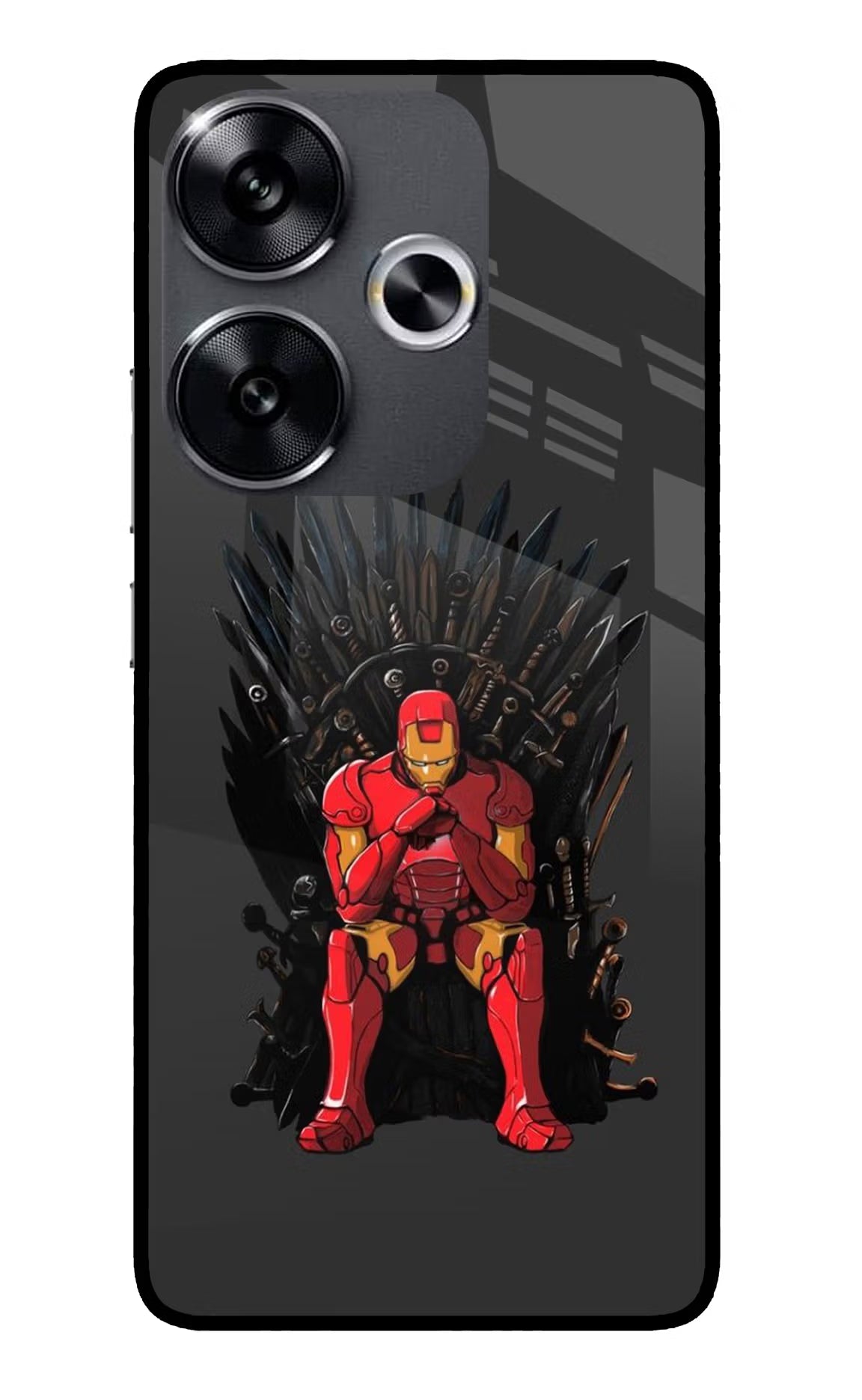 Ironman Throne Poco F6 5G Glass Case