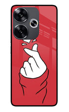Korean Love Sign Poco F6 5G Glass Case