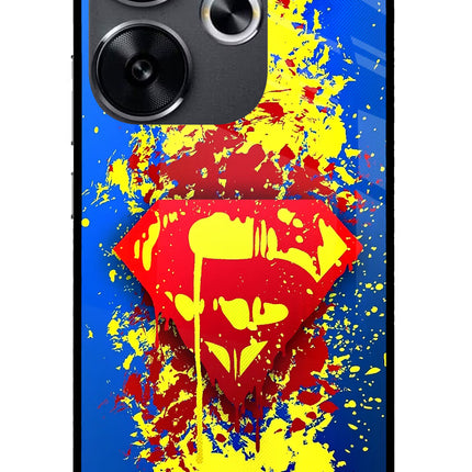 Superman logo Poco F6 5G Glass Case