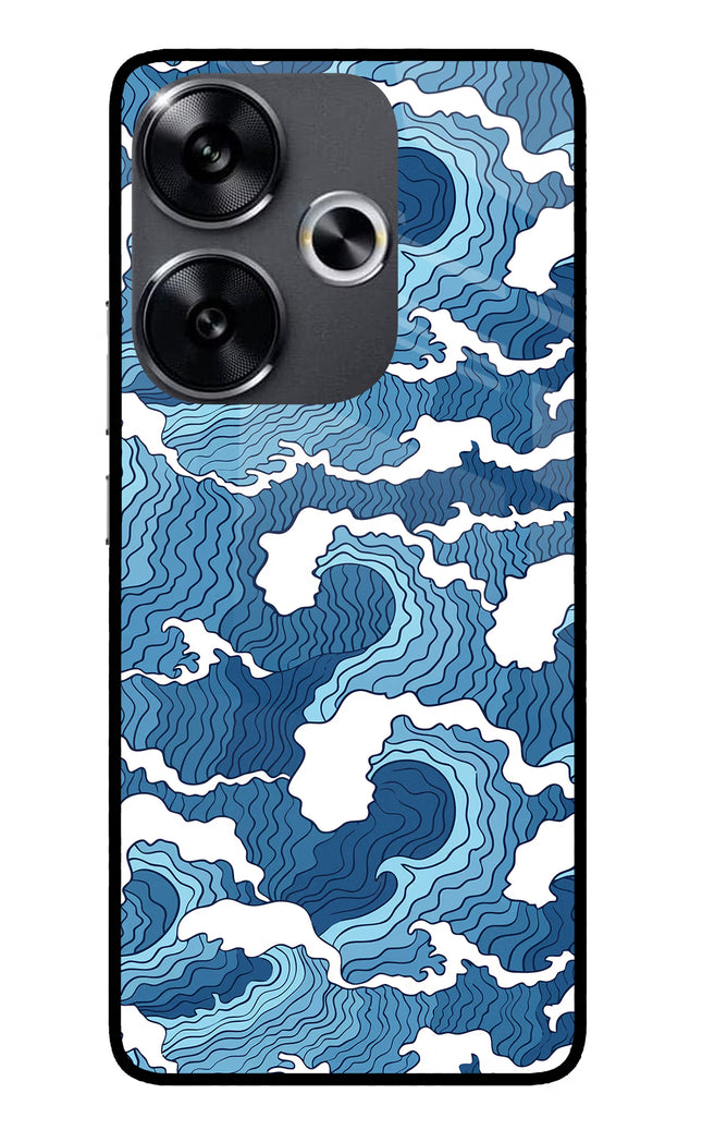 Blue Waves Poco F6 5G Glass Case