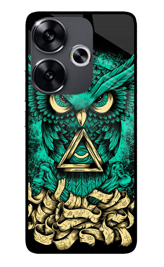 Green Owl Poco F6 5G Glass Case