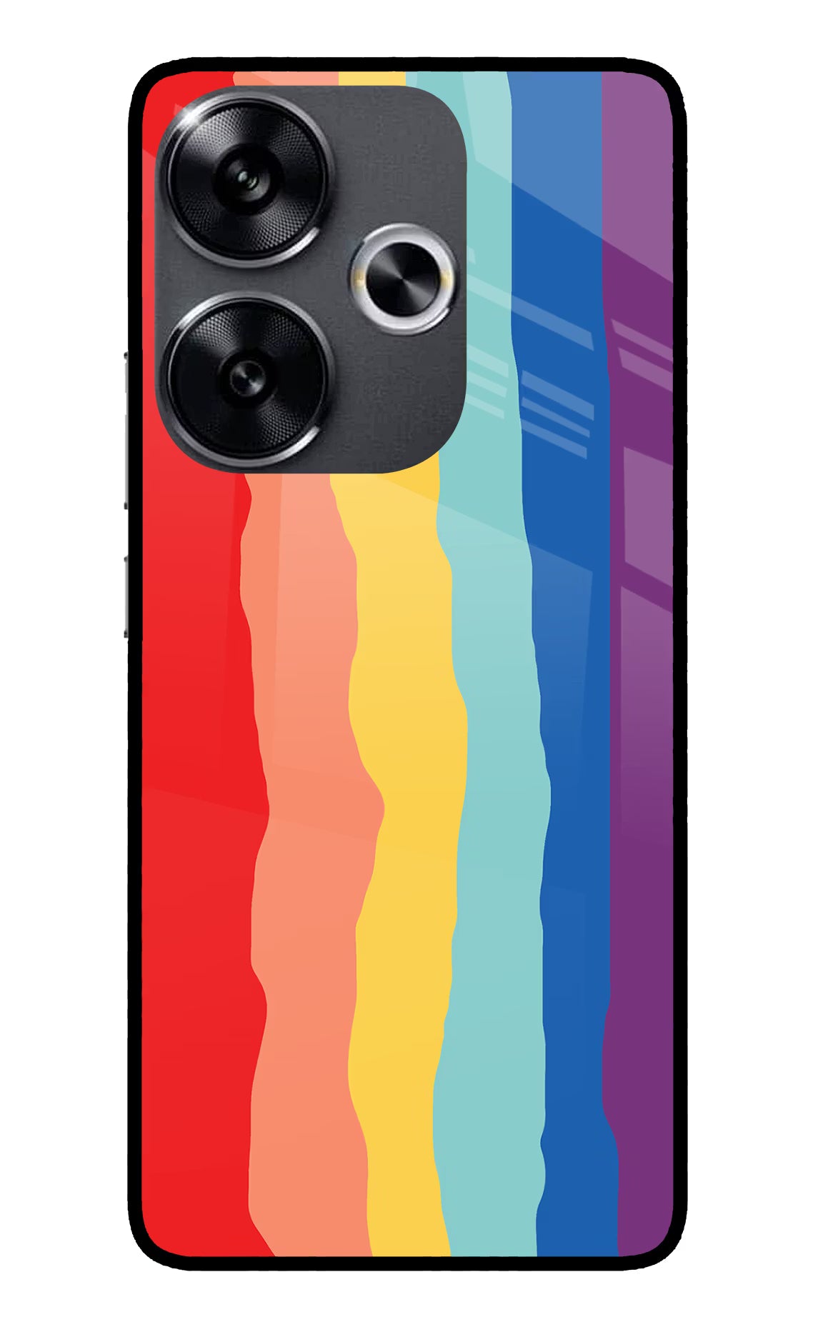 Rainbow Poco F6 5G Glass Case