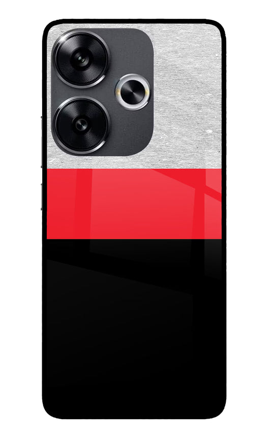 Tri Color Pattern Poco F6 5G Glass Case