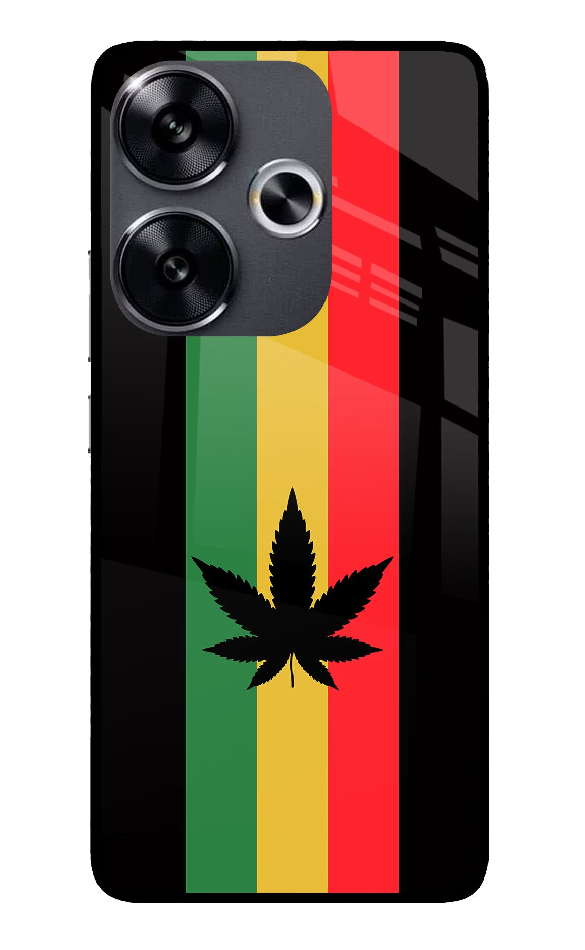 Weed Flag Poco F6 5G Glass Case
