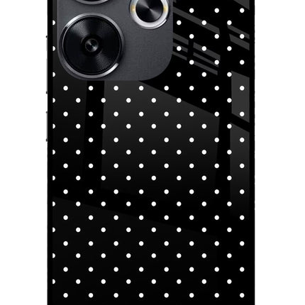White Dots Poco F6 5G Glass Case
