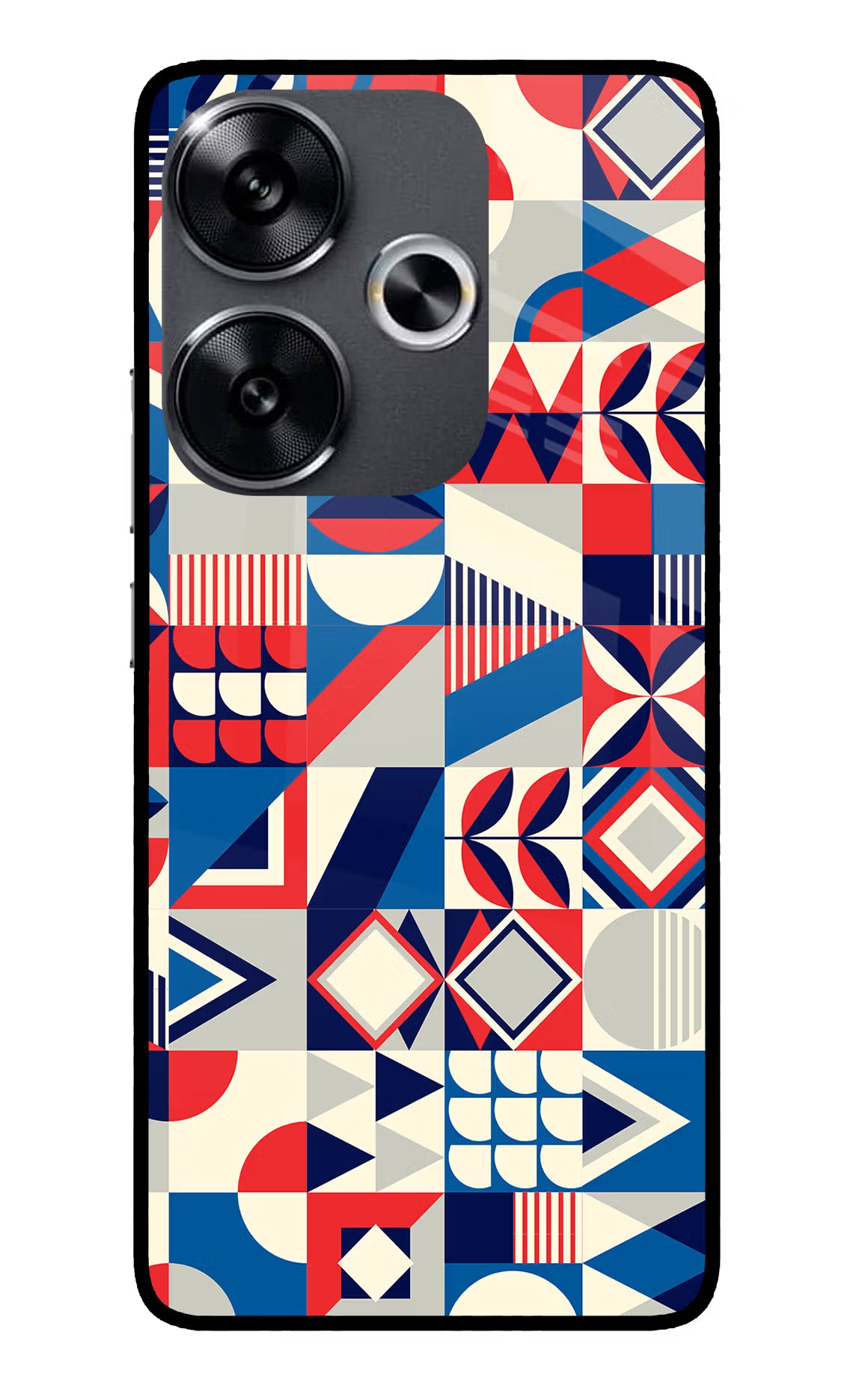 Colorful Pattern Poco F6 5G Glass Case