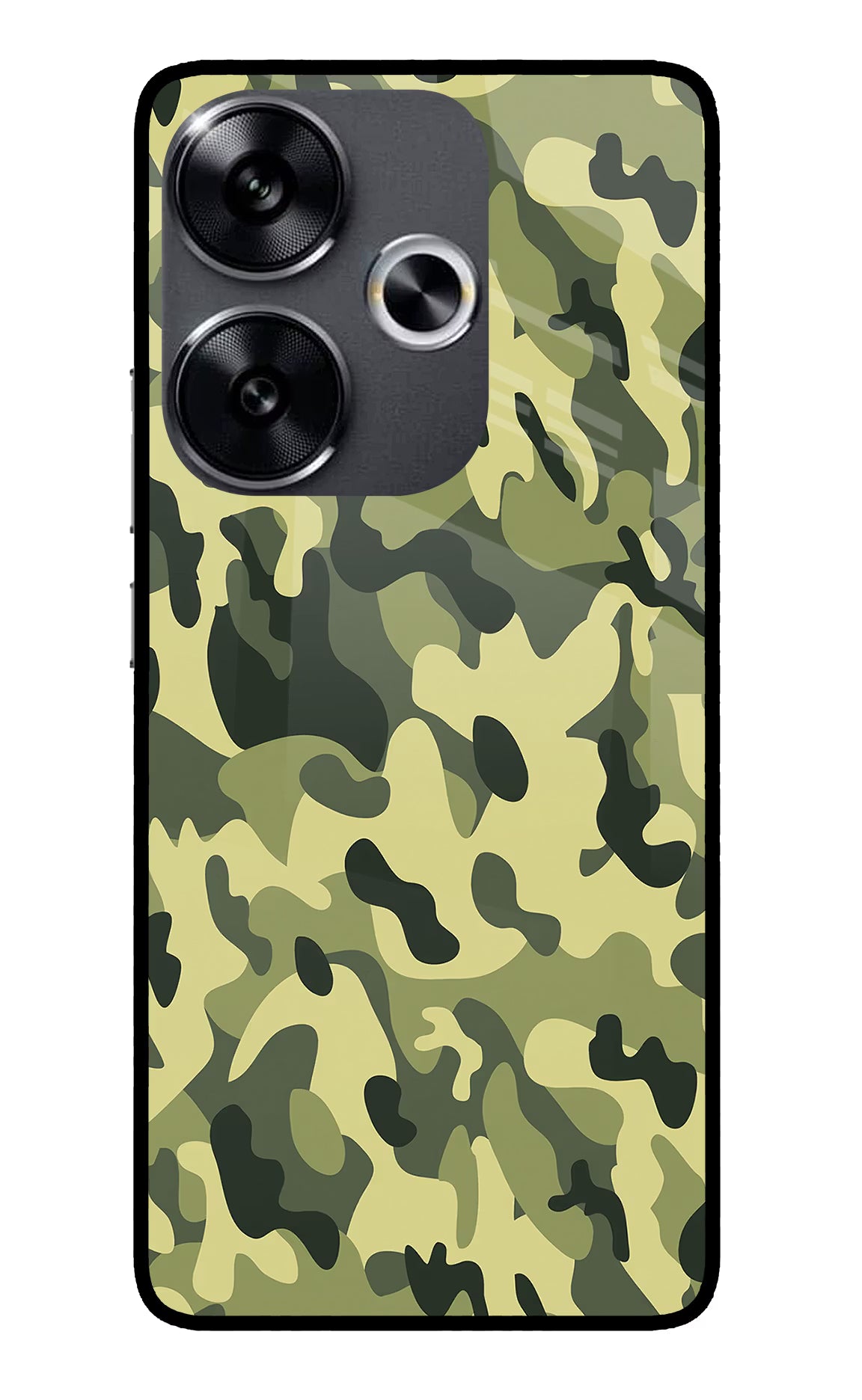 Camouflage Poco F6 5G Glass Case