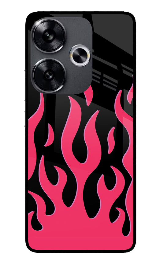 Fire Flames Poco F6 5G Glass Case