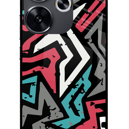 Geometric Graffiti Poco F6 5G Glass Case