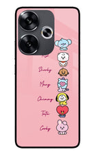 BTS names Poco F6 5G Glass Case