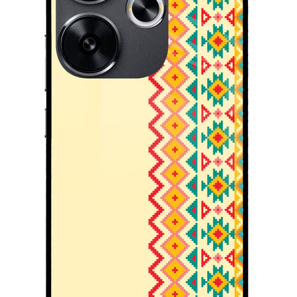 Ethnic Seamless Poco F6 5G Glass Case