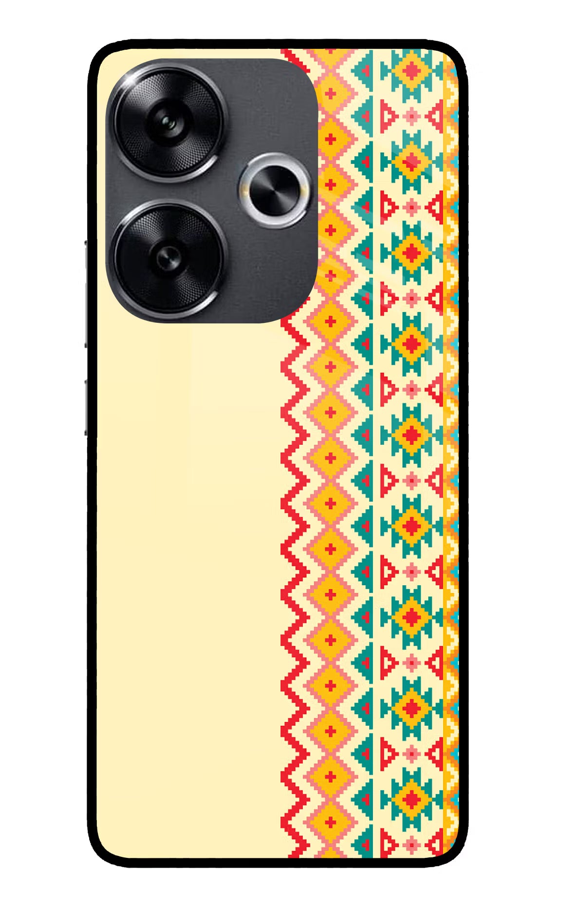 Ethnic Seamless Poco F6 5G Glass Case