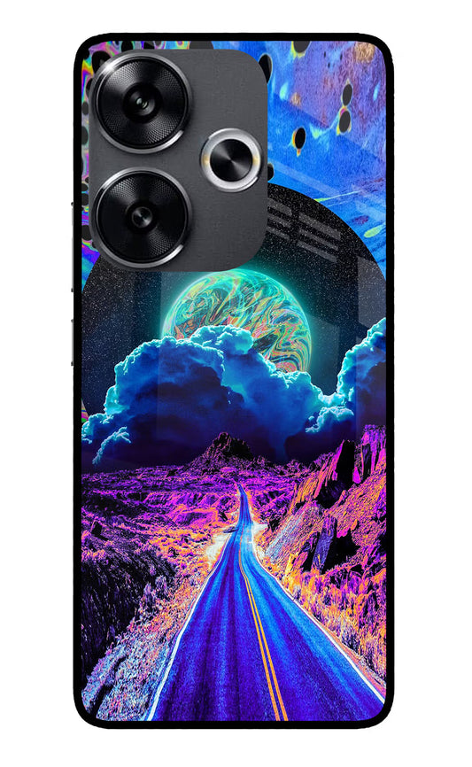 Psychedelic Painting Poco F6 5G Glass Case