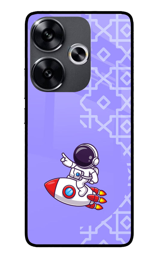 Cute Astronaut Poco F6 5G Glass Case