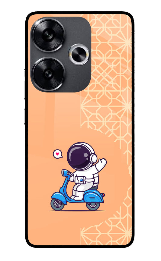 Cute Astronaut Riding Poco F6 5G Glass Case