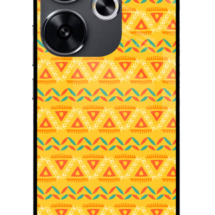 Tribal Pattern Poco F6 5G Glass Case