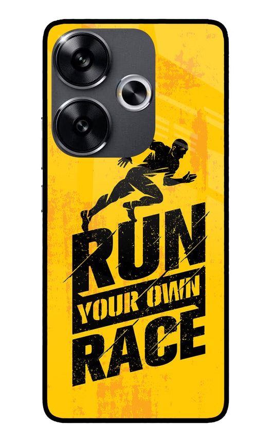 Run Your Own Race Poco F6 5G Glass Case