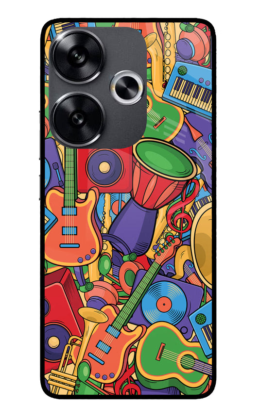 Music Instrument Doodle Poco F6 5G Glass Case