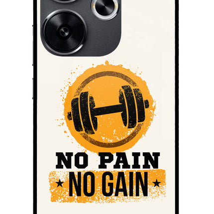 No Pain No Gain Poco F6 5G Glass Case