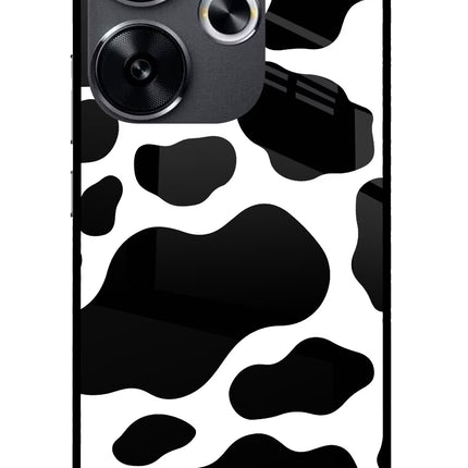 Cow Spots Poco F6 5G Glass Case