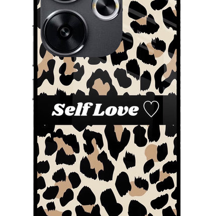 Leopard Print Self Love Poco F6 5G Glass Case