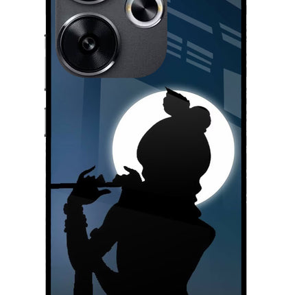 Shri Krishna Silhouette Poco F6 5G Glass Case