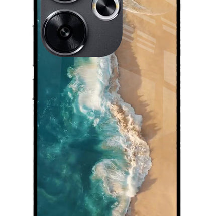 Ocean Beach Poco F6 5G Glass Case