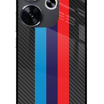 BMW Stripes Pattern Poco F6 5G Glass Case