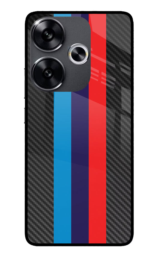 BMW Stripes Pattern Poco F6 5G Glass Case