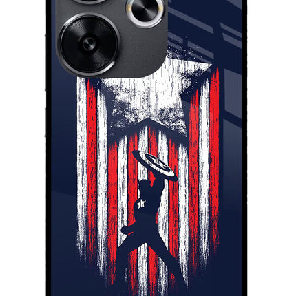 Captain America Marvel Art Poco F6 5G Glass Case