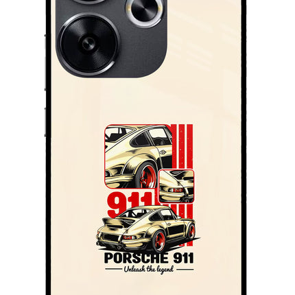 Classic Porsche 911 Poco F6 5G Glass Case