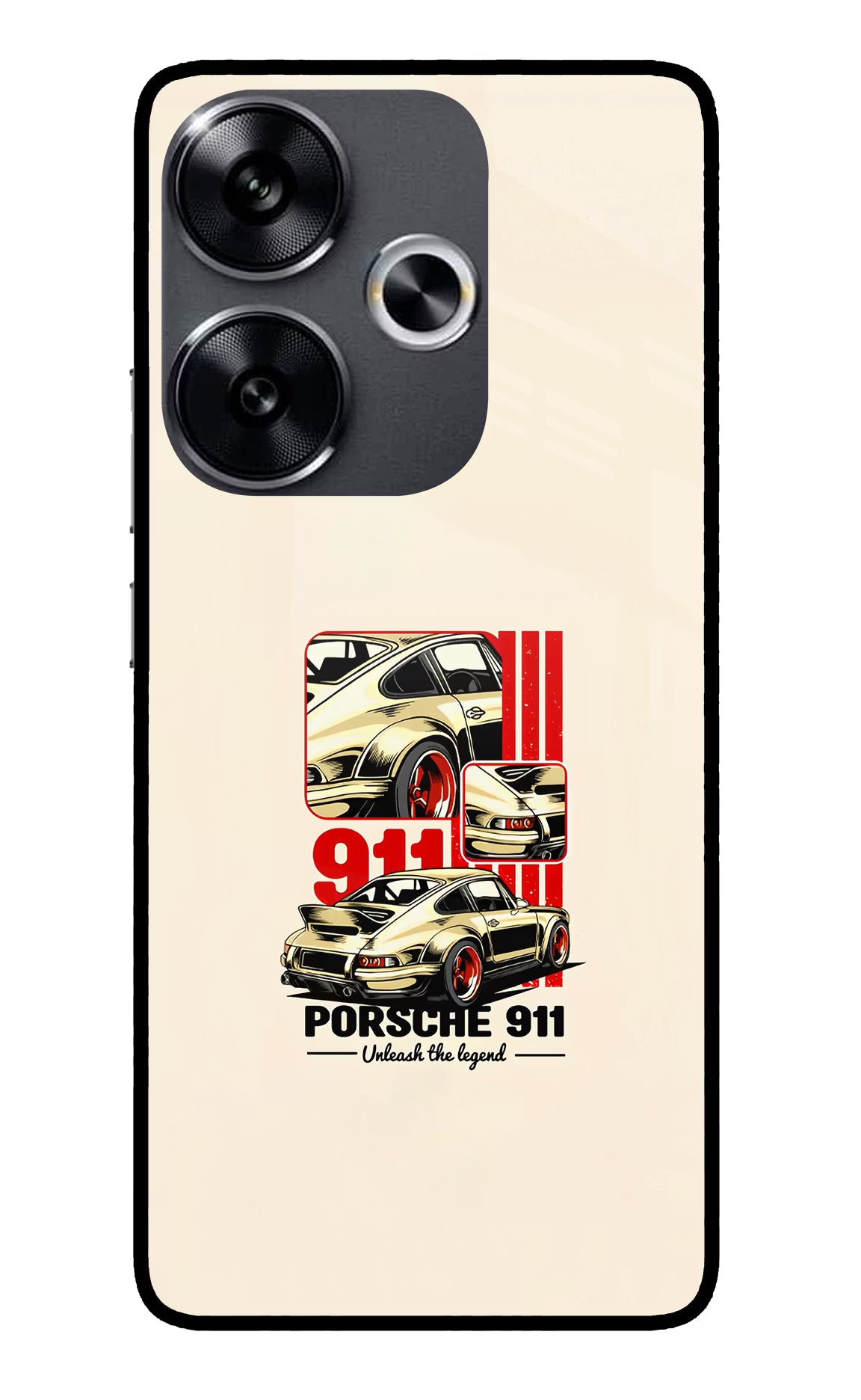 Classic Porsche 911 Poco F6 5G Glass Case