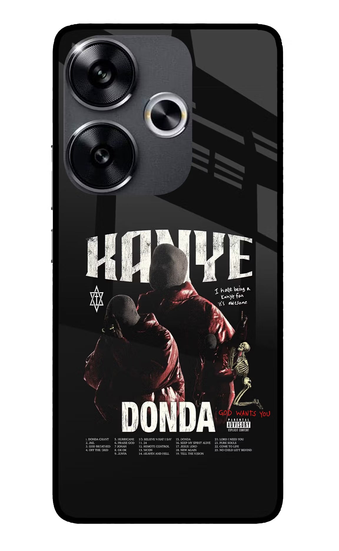 Donda Kanye West Poco F6 5G Glass Case