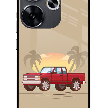 Desert Classic Drive Poco F6 5G Glass Case