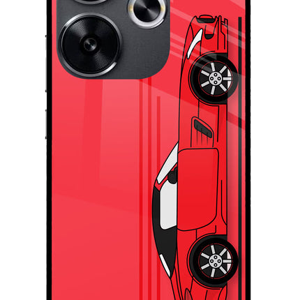 Red Velocity Poco F6 5G Glass Case
