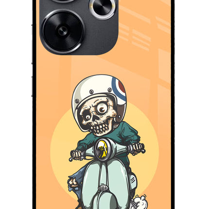Undead Biker Poco F6 5G Glass Case