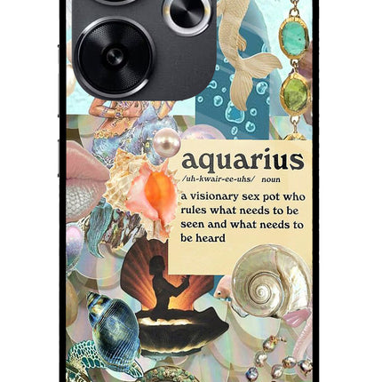 Aquarius Zodiac Poco F6 5G Glass Case