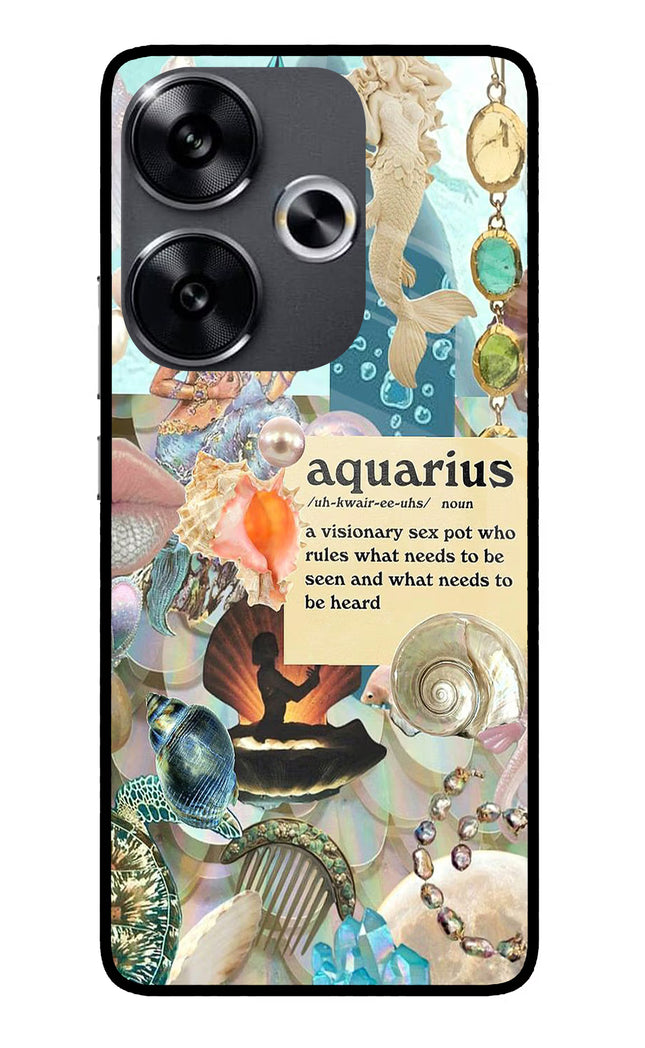 Aquarius Zodiac Poco F6 5G Glass Case