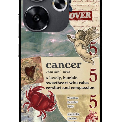 Cancer Zodiac Poco F6 5G Glass Case
