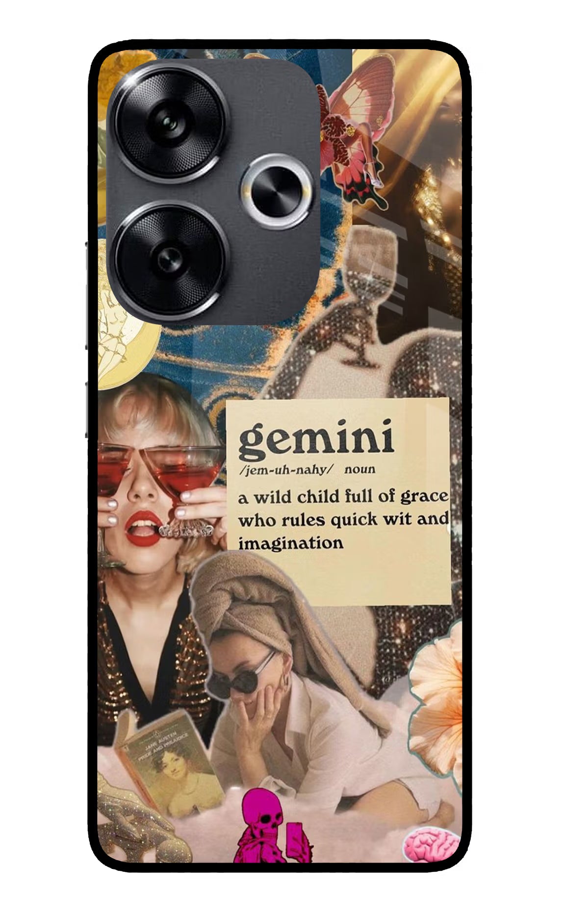 Gemini Zodiac Poco F6 5G Glass Case